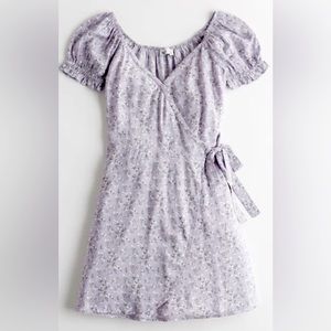 Hollister Purple Floral Wrap Dress